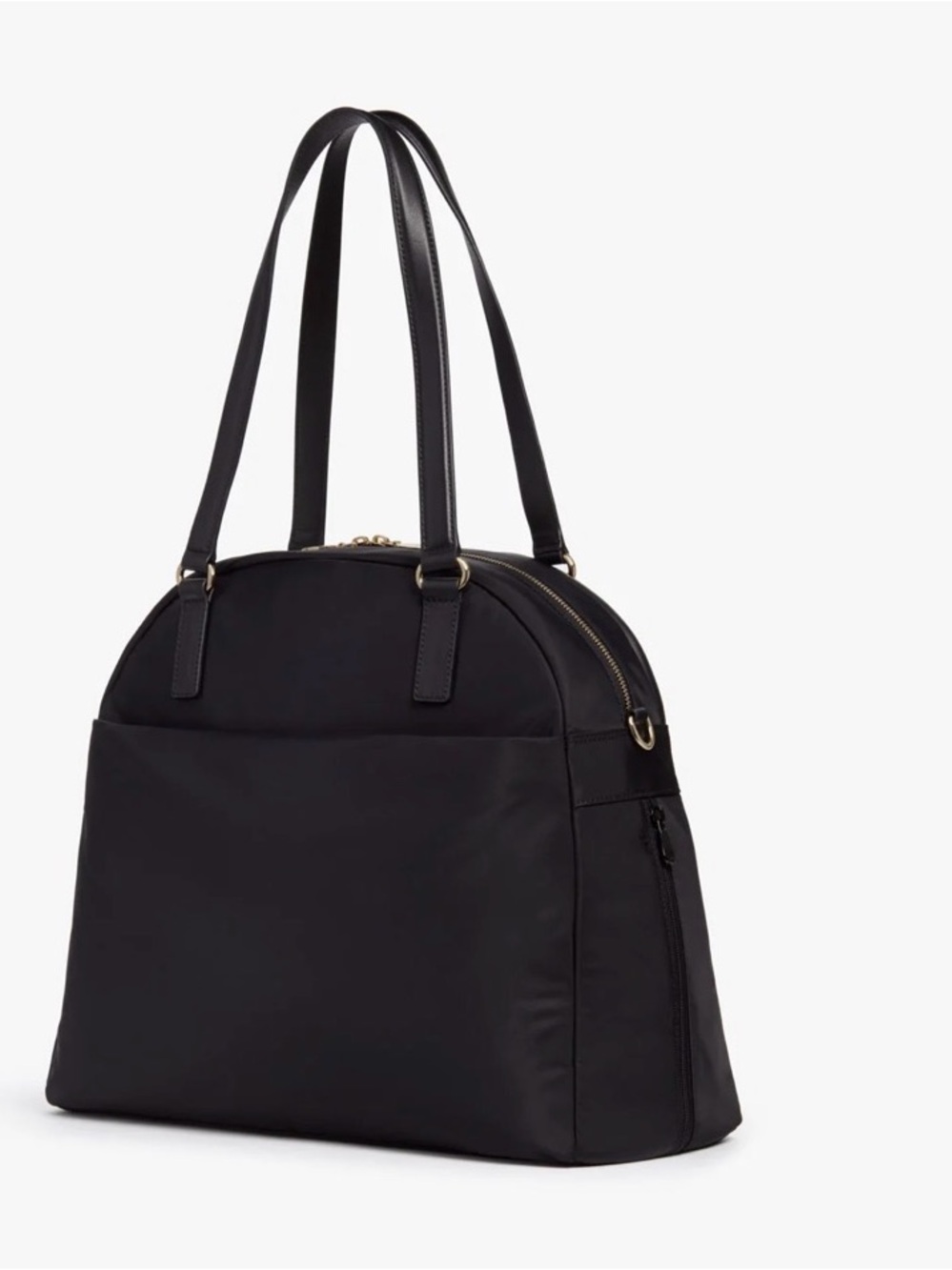Lo & Sons Black Travel Tote with Gold Hardware